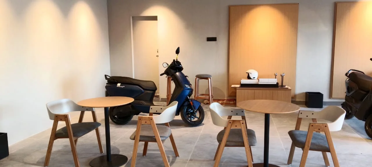 Ather Scooters Showroom completed by Entity Enterprises